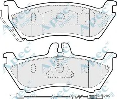 APEC BRAKING pad1199 -  Комплект тормозных колодок, дисковый тормоз